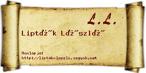 Lipták László névjegykártya