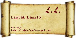 Lipták László névjegykártya