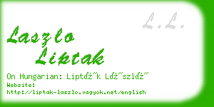 laszlo liptak business card